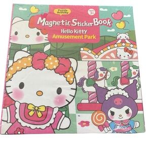 Hello Kitty Magnetic Sticker Book Amusement Park Adventure Puzzle Activity 3+